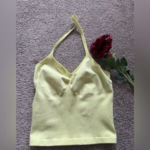 Urban Outfitters - Out From Under Light Yellow Halter Camisole